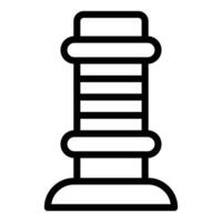 Cat amusement scratcher pillar icon outline vector. Kitten clawing tower vector