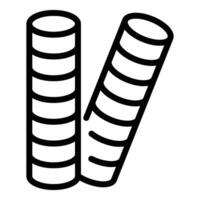 Wafer sticks icon outline vector. Gourmet crispy biscuit vector