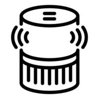 Wireless smart speaker icon outline vector. Artificial intelligence gadget vector
