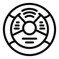 Smart digital assistant icon outline vector. Interactive command artificial intelligence helper vector