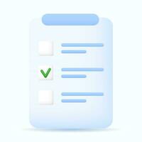 Check list document with choice check mark icon vector