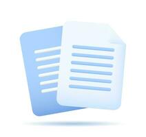 Documents icon. Stack of paper sheets vector