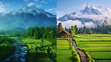 AI generated Most beautiful places in the world photo
