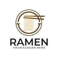 Ramen illustration logo vector