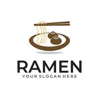 Ramen illustration logo vector