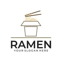 Ramen illustration logo vector