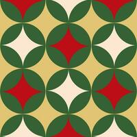 alegre Navidad, Navidad escandinavo geométrico sin costura modelo. Navidad caracteres Papa Noel, árbol, guirnalda, calcetín, decoración, copo de nieve. vector ilustración.
