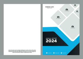 diseño de portada de informe anual vector