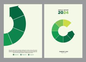 diseño de portada de informe anual vector