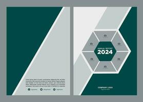 Annual Report Cover Design Editable vector