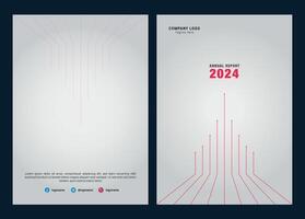 Annual Report Cover Design Editable vector