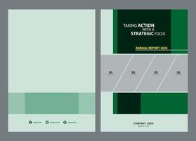 Annual Report Cover Design Editable vector