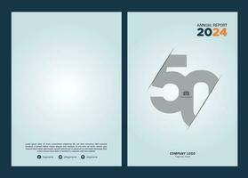 Annual Report Cover Design Editable vector