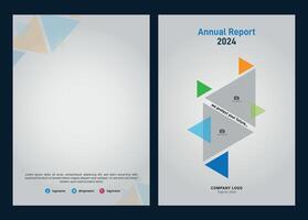 Annual Report Cover Design Editable vector