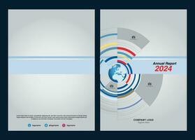 Annual Report Cover Design Editable vector
