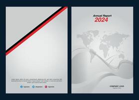 Annual Report Cover Design Editable vector