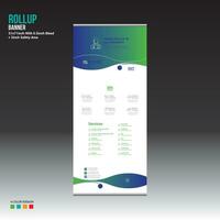 health vector roll up banner design