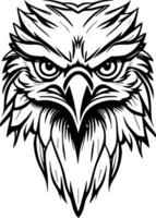 black and white illustration of a eagle with wings photo