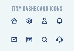 Tiny Dashboard Icons vector