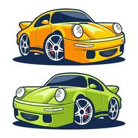 RACING CAR AUTOMOTIVE GARAGE ILLUSTRATION vector