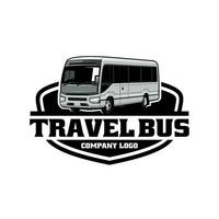 Travel Bus Illustration Logo Vector