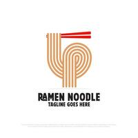 ramen fideos logo diseño vector, comida y bebidas logo icono vector ilustración, mejor para japonés restaurante logo idea