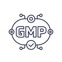 GMP line icon, Good Manufacturing Practice vector