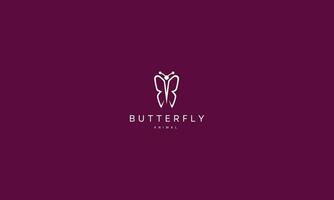 Butterfly line logo vector
