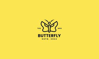 Butterfly line logo vector