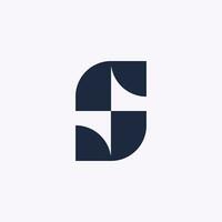 minimalist letter S logo vector