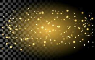 Abstract blurred light element that can be used for cover decoration or background. Sparkle, gold bokeh vector