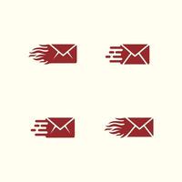 Fast Mail icon vector design set