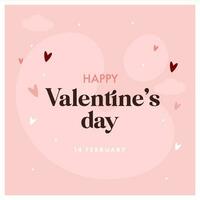 Happy Valentines day greeting card vector