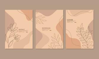 Cover page templates. Universal abstract layouts. Applicable for notebooks, social media posts, stories, mobile apps, banners design, web or internet ads vector