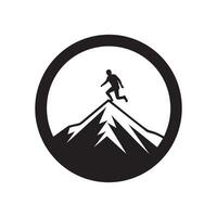 Mountain climbing logo vectors