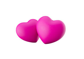 3d Glossy Pink Colored Heart Candies Isolated , 3d Illustration png