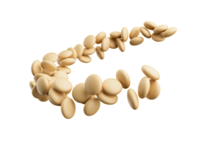 3d cremoso spugna biscotti fluente In arrivo nel il aria , 3d illustrazione png