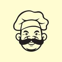 cocinero logo imagen vector, ilustración de un cocinero vector