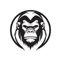 gorila cabeza imagen vector