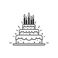 cumpleaños pastel ilustraciones vector