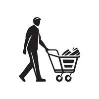 icono de carrito de compras vector