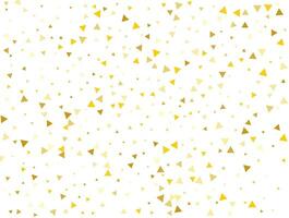Magic Golden Triangular Confetti Background. Vector illustration