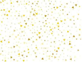 Light Golden glitter Triangular confetti. Pastel holiday textur vector