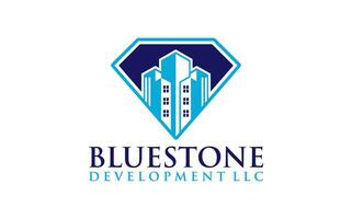 Diamond building business logo. Premium real estate logo. Gem home icon symbol vector