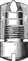 A diamond-tipped tubes, vintage engraving. vector