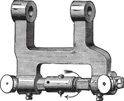 Cylinder diamond tool element of straightening machines grinding wheels to dress them and radiate them, vintage engraving. vector