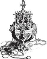 Censer, vintage engraving. vector