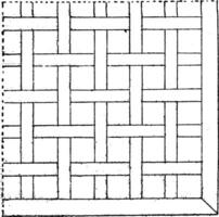 parquet compartimentos, Clásico grabado. vector