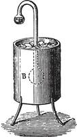 Cryophore of wollaston, vintage engraving. vector