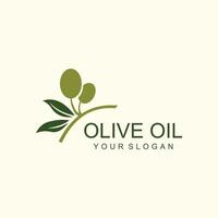 Olive oil logo design vector icon nature beauty and health